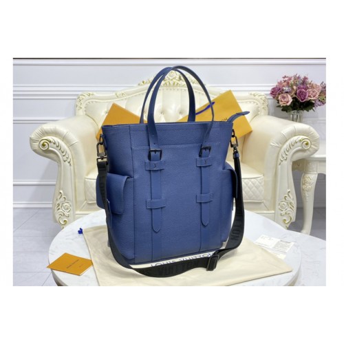 Louis Vuitton M58479 Christopher Tote Bag in Blue Taurillon leather Louis Vuitton M58479 Christopher Tote Bag in Blue Taurillon leather
