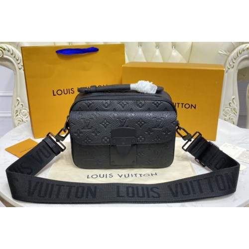 Louis Vuitton M58489 S Lock Messenger Bag in Monogram-embossed Taurillon cowhide leather Louis Vuitton M58489 S Lock Messenger Bag in Monogram-embossed Taurillon cowhide leather