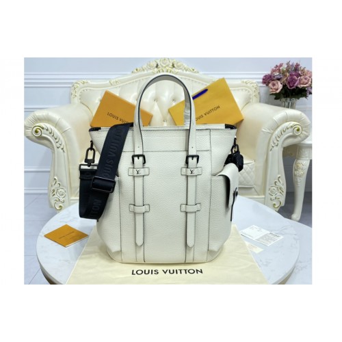 Louis Vuitton M58477 Christopher Tote Bag in White Taurillon leather Louis Vuitton M58477 Christopher Tote Bag in White Taurillon leather