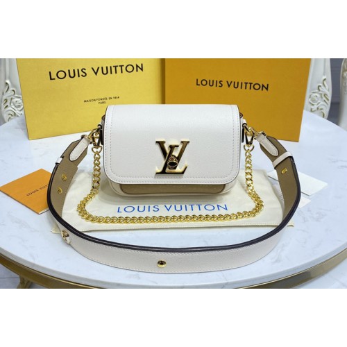 Louis Vuitton M59733 Lockme Tender cross-body bag in white calf leather