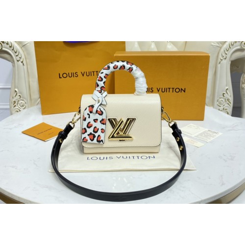 Louis Vuitton M58689 Twist MM handbag in White Epi grained leather Louis Vuitton M58689 Twist MM handbag in White Epi grained leather