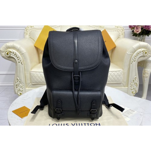 Louis Vuitton M58644 Christopher Slim backpack in Black Taurillon leather Louis Vuitton M58644 Christopher Slim backpack in Black Taurillon leather