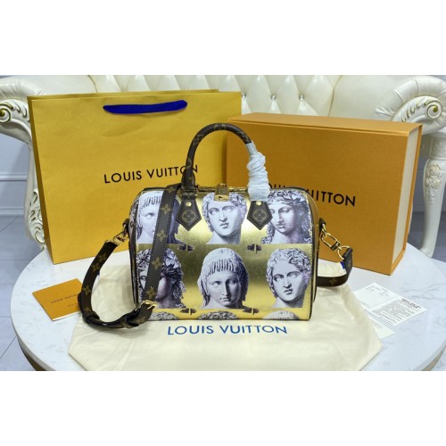Louis Vuitton M59136 Speedy Bandoulière 25 handbag in Gold Cowhide leather Louis Vuitton M59136 Speedy Bandoulière 25 handbag in Gold Cowhide leather