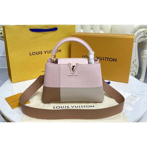 Louis Vuitton M59269 Capucines BB handbag in Pink Brown Gray Taurillon leather Louis Vuitton M59269 Capucines BB handbag in Pink Brown Gray Taurillon leather
