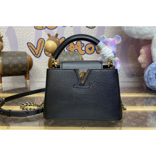 Louis Vuitton M56071 Capucines Mini Bag in Black Taurillon leather Louis Vuitton M56071 Capucines Mini Bag in Black Taurillon leather
