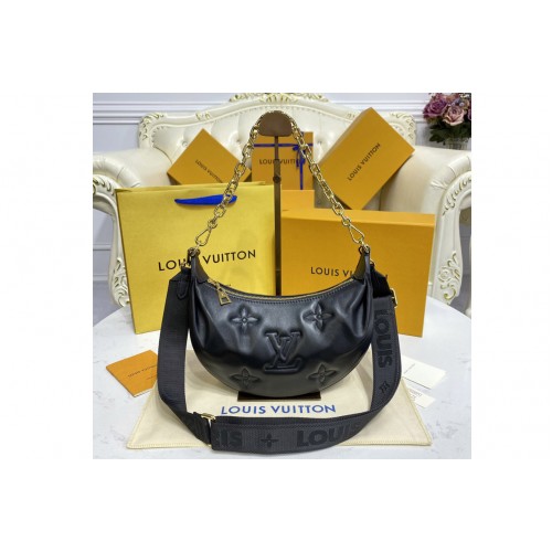 Louis Vuitton M59799 Over The Moon Bag in Black Quilted and embroidered smooth calf leather