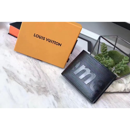 Louis Vuitton x Supreme M60332 Wallet in Black Epi Leather