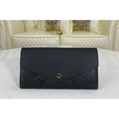 Louis Vuitton M61182 Sarah wallet Black Monogram Empreinte leather