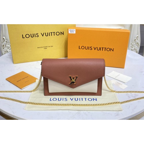 Louis Vuitton M81193 Mylockme Chain Pochette Bag in Brown Calf leather
