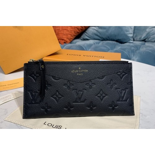 Louis Vuitton M68712 Pochette Melanie BB Bag in Black Monogram Empreinte leather
