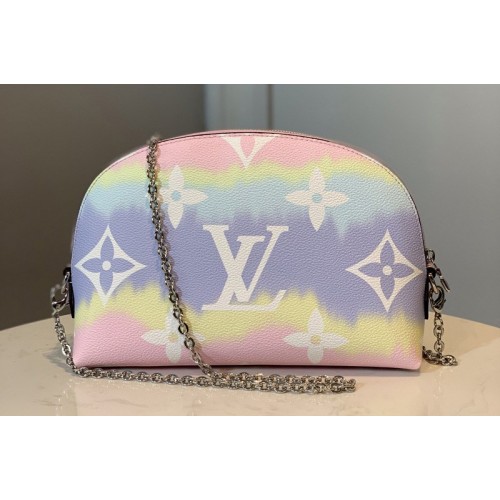 Louis Vuitton M69139 Escale Pochette Cosmetique Chain Bag In Pink Monogram Canvas Louis Vuitton M69139 Escale Pochette Cosmetique Chain Bag In Pink Monogram Canvas