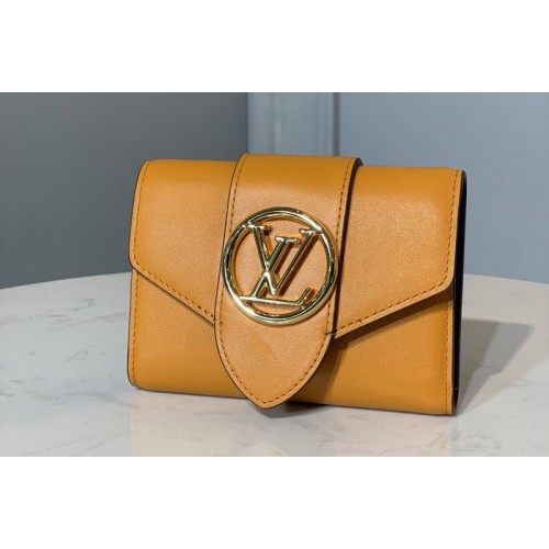 Louis Vuitton M69175 Pont 9 compact wallet in Yellow Cowhide leather Louis Vuitton M69175 Pont 9 compact wallet in Yellow Cowhide leather
