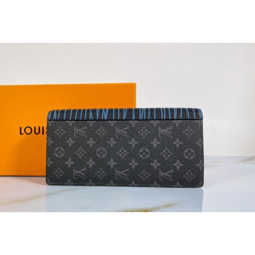 Louis Vuitton M69700 Brazza wallet in Monogram Eclipse coated canvas and cowhide leather