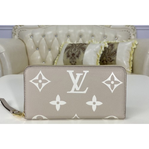 Louis Vuitton M69794 Zippy wallet in Gray Cream Monogram Empreinte leather