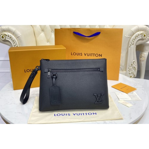 Louis Vuitton M69837 Aerogram iPad Pouch in Black grained calf leather Louis Vuitton M69837 Aerogram iPad Pouch in Black grained calf leather