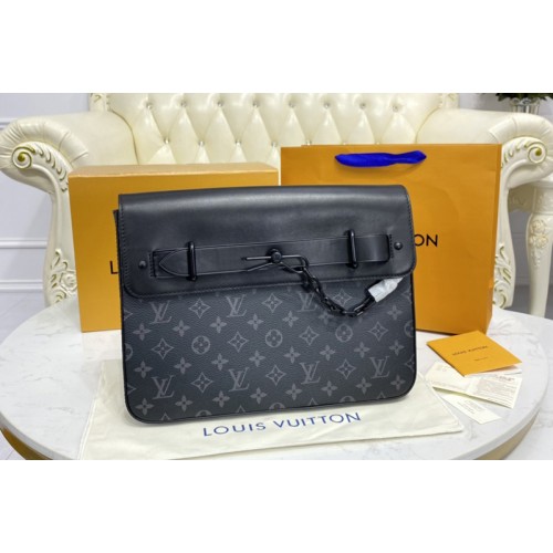 Louis Vuitton M80107 Steamer Pochette in Monogram Eclipse coated canvas Louis Vuitton M80107 Steamer Pochette in Monogram Eclipse coated canvas