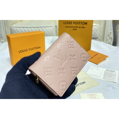 Louis Vuitton M80152 Clea Wallet in Pink Monogram Empreinte Leather Louis Vuitton M80152 Clea Wallet in Pink Monogram Empreinte Leather