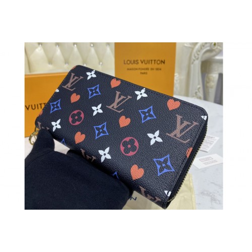 Louis Vuitton M80323 Game On Zippy wallet in Black Transformed Game On canvas