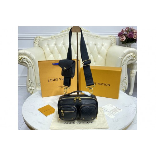 Louis Vuitton M80450 Utility Crossbody bag is Black Calfskin leather Louis Vuitton M80450 Utility Crossbody bag is Black Calfskin leather