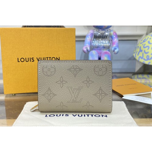 Louis Vuitton M80817 Clea wallet in Grey Mahina perforated calf leather Louis Vuitton M80817 Clea wallet in Grey Mahina perforated calf leather