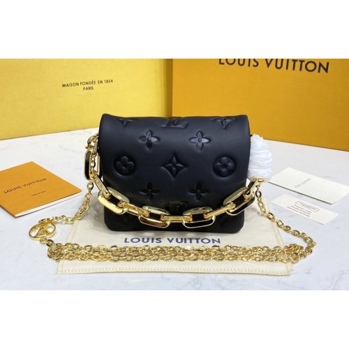 Louis Vuitton M81125 Coussin Beltbag Bag in Black Monogram-embossed puffy lambskin Louis Vuitton M81125 Coussin Beltbag Bag in Black Monogram-embossed puffy lambskin