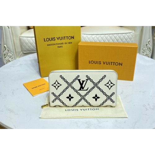 Louis Vuitton M81141 Zippy wallet in Beige Black Monogram Empreinte Leather Louis Vuitton M81141 Zippy wallet in Beige Black Monogram Empreinte Leather