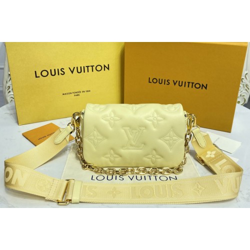 Louis Vuitton M81436 Mylockme Chain Pochette Bag in Blue Calf leather