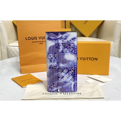 Louis Vuitton M81405 Brazza Wallet in Blue Cowhide leather Louis Vuitton M81405 Brazza Wallet in Blue Cowhide leather