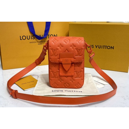 Louis Vuitton M81525 S-Lock Vertical wearable wallet in Orange Taurillon Monogram leather Louis Vuitton M81525 S-Lock Vertical wearable wallet in Orange Taurillon Monogram leather