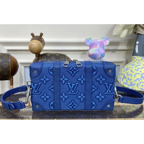 Louis Vuitton M81776 Soft Trunk Bag in Blue Cowhide leather Louis Vuitton M81776 Soft Trunk Bag in Blue Cowhide leather