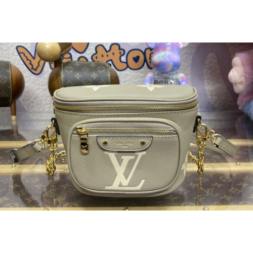 Louis Vuitton M82208 Mini Bumbag in Gray Monogram Empreinte Leather Louis Vuitton M82208 Mini Bumbag in Gray Monogram Empreinte Leather