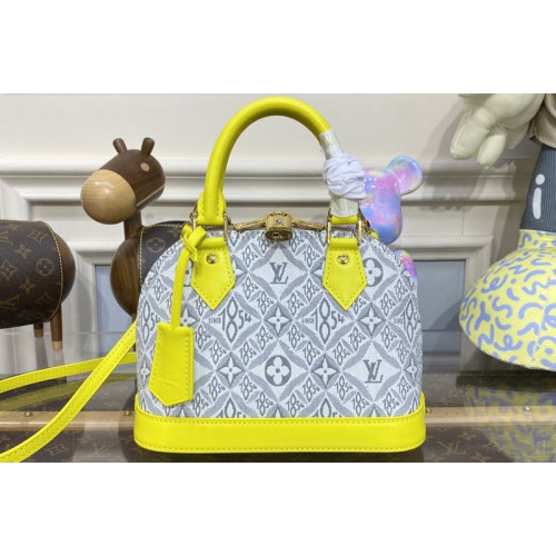 Louis Vuitton M91606 Alma BB bag in Jacquard Since 1854 textile