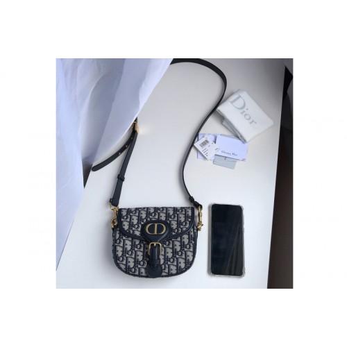 Christian Dior M9317 Small Dior Bobby Bag in Blue Dior Oblique