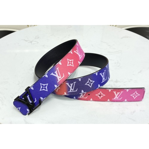 Louis Vuitton MP313V Shape 40mm reversible belt in Multicolor Monogram canvas
