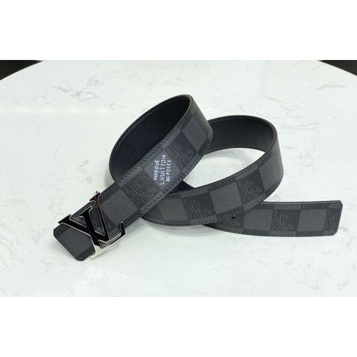 Louis Vuitton MP314V Initials 40mm reversible belt in Damier Graphite