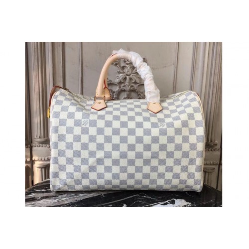 Louis Vuitton N41369 Speedy 35 Bags in Damier Azur Canvas Louis Vuitton N41369 Speedy 35 Bags in Damier Azur Canvas