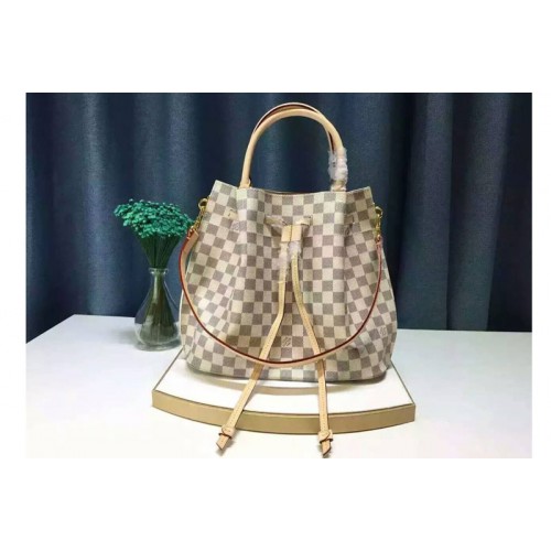 Louis Vuitton N41579 Girolata Bucket Bag in Damier Azur Canvas Louis Vuitton N41579 Girolata Bucket Bag in Damier Azur Canvas