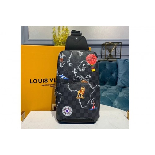 Louis Vuitton N41719 Avenue Sling Bags Damier Graphite Canvas