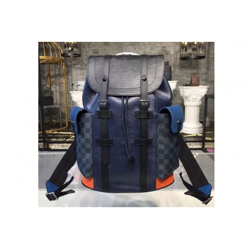Louis Vuitton M51457 Christopher PM Backpack Bag in Epi Leather And Damier Graphite Louis Vuitton M51457 Christopher PM Backpack Bag in Epi Leather And Damier Graphite