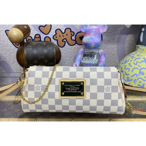 Louis Vuitton N55214 Eva Shoulder Bag in Damier Azur Canvas Louis Vuitton N55214 Eva Shoulder Bag in Damier Azur Canvas