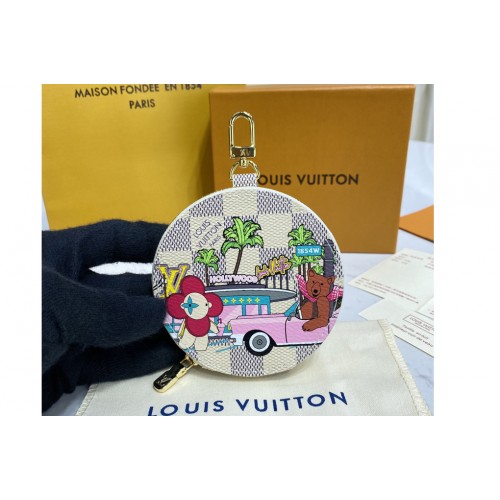 Louis Vuitton N60493 Round Coin Purse in Damier Azur canvas Louis Vuitton N60493 Round Coin Purse in Damier Azur canvas