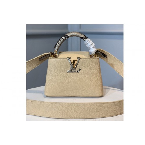 Louis Vuitton M55923 Capucines Mini handbag In Yellow Taurillon leather Louis Vuitton M55923 Capucines Mini handbag In Yellow Taurillon leather