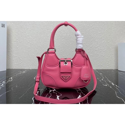 Prada 1BA381 Prada Moon padded nappa-leather bag in Pink Leather Prada 1BA381 Prada Moon padded nappa-leather bag in Pink Leather