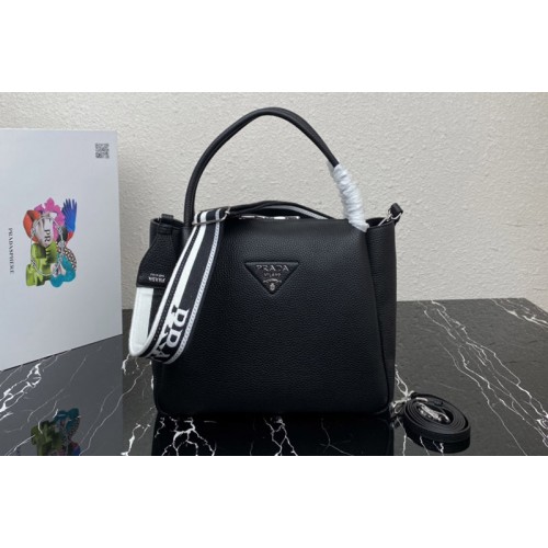 Prada 1BC170 Large leather handbag in Black Leather Prada 1BC170 Large leather handbag in Black Leather