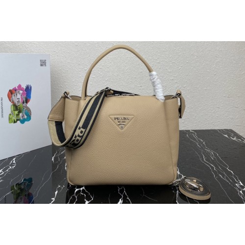 Prada 1BC170 Large leather handbag in Apricot Leather