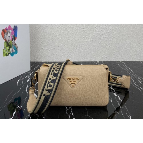Prada 1BH194 Leather shoulder bag in Beige Leather Prada 1BH194 Leather shoulder bag in Beige Leather