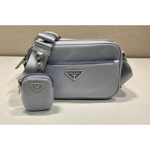 Prada 1BC167 Re-Nylon shoulder bag in Light Blue Nylon Prada 1BC167 Re-Nylon shoulder bag in Light Blue Nylon