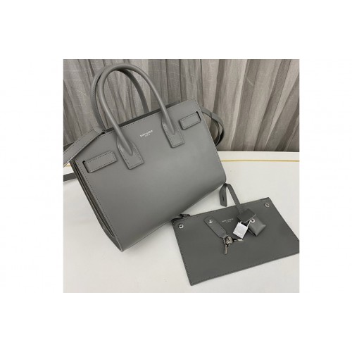 YSL CLASSIC SAC DE JOUR BABY IN Grey Smooth LEATHER