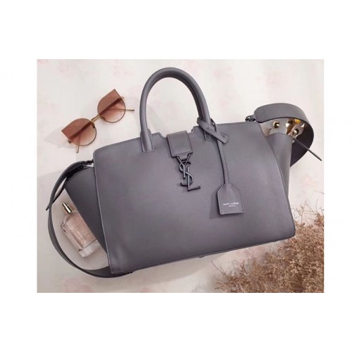 YSL Downtown Small Cabas Bags Original Leather Grey