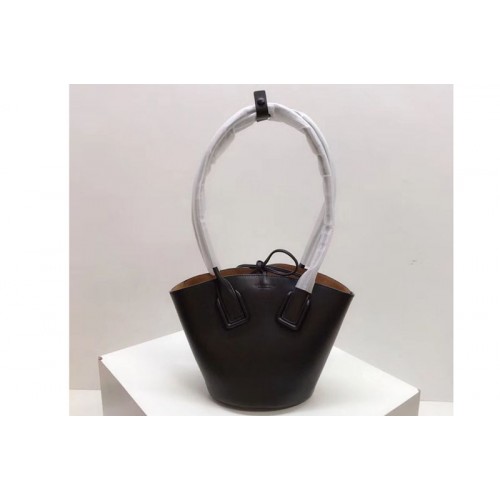 Bottega Veneta Small Basket Tote Bags Black French Calf Leather